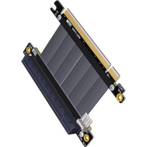 R33SR-PW PCIE X16 to PCIE X16 Extension Cable 270°Inverted Riser Cable 128G/Bps for RTX3060 ETH BTC Miner
