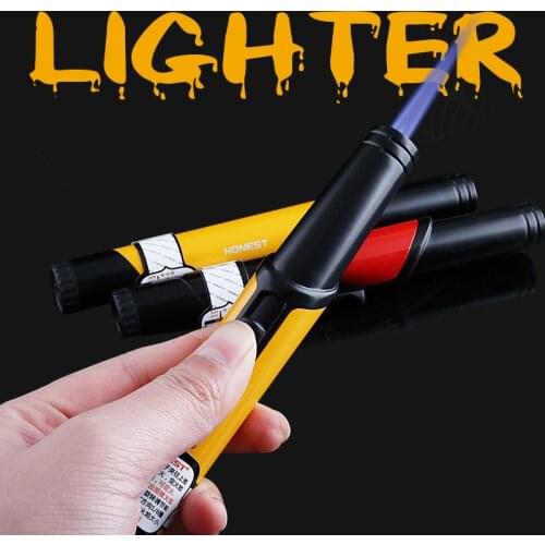 Spray Gun Jet Butane Lighter Metal Pen Torch Turbo 1300 C Fire Windproof Pipe Cigar Lighter Cigarette Accessories No Gas