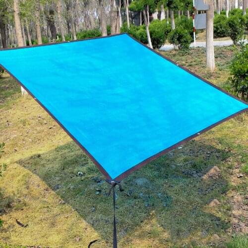 Reniforcing Boundary 8pins Blue Shade Net Outdoor UV Protection Foldable Encrypted Courtyard Balcony Sun Shelter Shade Net