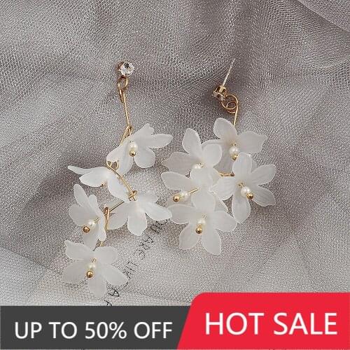 Fashion Trendy Earrings Flowers Stud Earrings Women Vintage Creative Temperament Contracted Female Stud Earrings Fine Jewelry