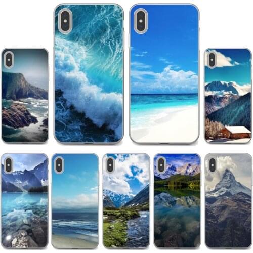Mountains-Europe-Blue-Sea For LG G5 G6 G7 Q6 Q7 Q8 Q9 V10 V20 V30 X Power 2 3 Spirit G2 G3 G4 Mini TPU Silicone Case