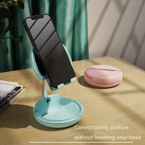 Foldable Phone Holders for iPhone Xiaomi Samsung Huawei Popsocket Mobile Support Telephone with Makeup Mirror Tablet Desk Stand