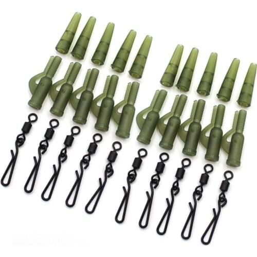 Carp Fishing Tackle 30pc carp weights lead clips Quick links swivels for Carp Chod Hair rigs Carp Fishing Accessories