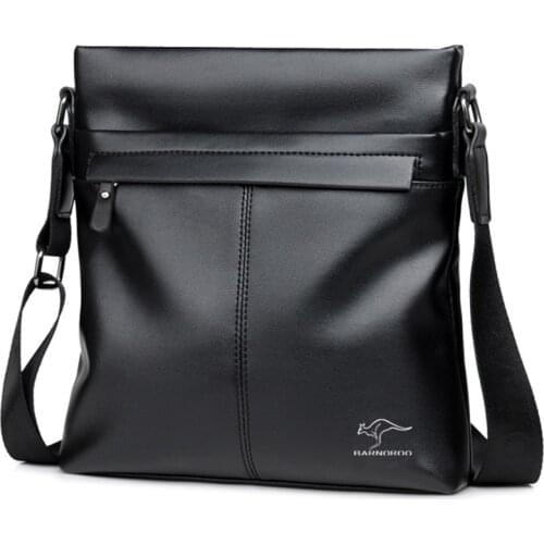 KANGAROO Luxury Brand Messenger Bag Men Leather Shoulder Bag Business Handbag Vintage Crossbody Bag Small Flap Male Briefcase