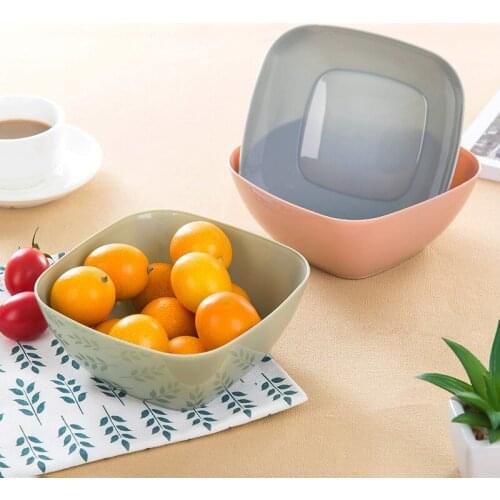Fruit plate household kitchen square sink living room fruit bowl salad bowl coffee table candy plate dried fruit plate