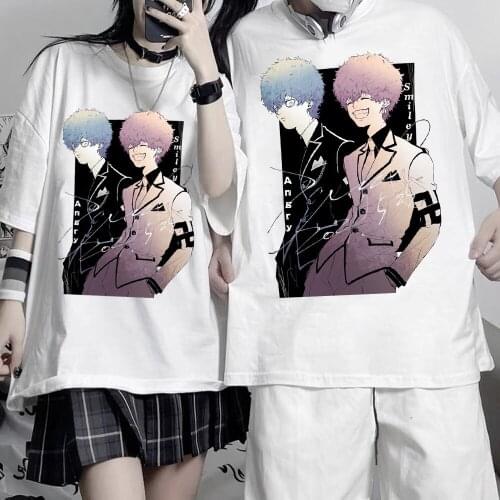 Janpanese Anime Angry Smiley T-Shirt MenTokyo Revengers Manga White Tees Tops Harajuku Kawata Nahoya Kawata Soya Short Sleeve