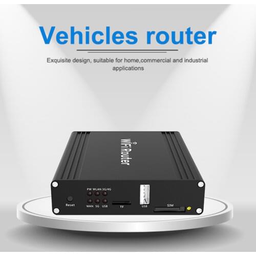 Vehicle lte router dual band openwrt bus 12V 3g/4g wireless wifi router sim card slot for car 1200Mbps external 5dbi antennas