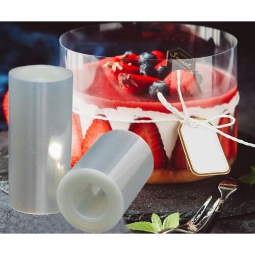 1 Roll Transparent Clear Cake Baking Collar Kitchen Cake Wrapping Tape Surround Film Lining Rings Cake Decorating Mold Tools