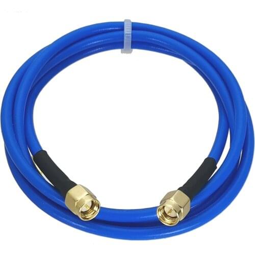 1pcs SMA Male Plug to SMA Male Plug RG402 0.141" Blue Cable Flexible Pigtail 4inch~20M RF Coaxial Connector