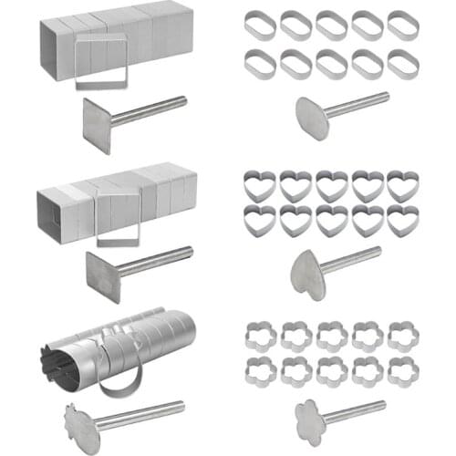 10Pcs Square Rectangle Ellipse Heart Pineapple Flower Shape Pie Cake Cookie Mold Biscuit Cutter Stamp Press Cutting Tools