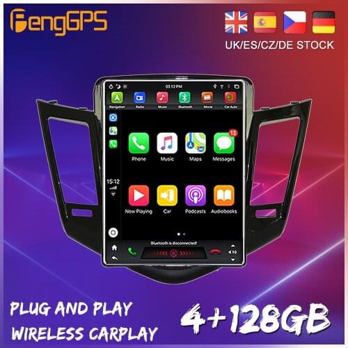 Tesla Android 9.0 PX6 Car Radio Player GPS Navigation For Chevrolet Cruze 2009 2010 - 2013 Car Auto Stereo Head Unit DVD Player