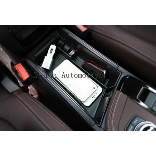 AOSRRUN ABS The central store content box Car accessories For BMW X1 F48 2015 2016 20i 25i 25le LHD