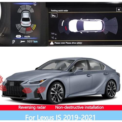 Car Sensors Buzzer Car Parking Sensor Kit Reverse Backup Radar Sound Alert Indicator Probe System For Lexus IS 2019-2021