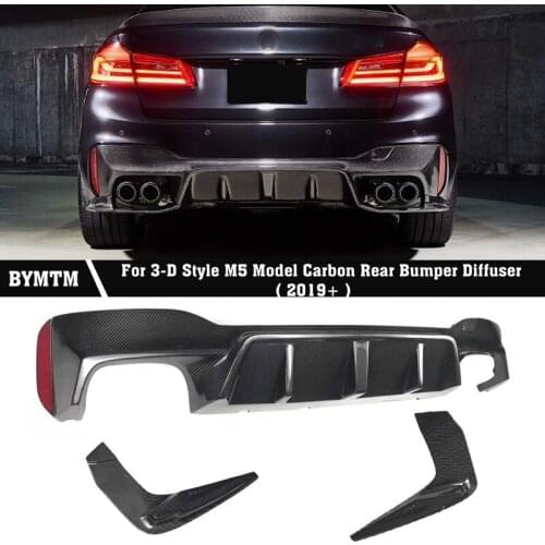 3D-Style Dry Carbon fiber Rear Diffuser Bumper For BMW F90 M5