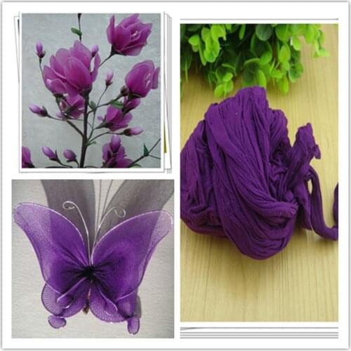 Free shipping 47 colors mix shipping or only one color ship mesh flowers,nylon stocking material/ronde flower for DIY flower