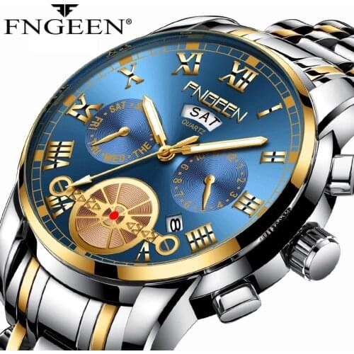 Men Watch Waterproof Quartz Business Mens Watches Top Brand Luxury Man Clock Date Week Display Casual Military Sport Wristwatch