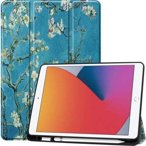 Case for Apple iPad 10.2 2020 8th Generation with Pencil Holder Case Tablet Smart Cover for iPad 10.2 inch 10 2 2019 8 7 th Case