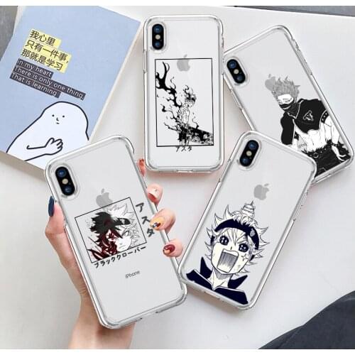 Japanese anime evil cute Black Clover Phone case for iPhone SE 6s 7 8Plus X XR XS 11 12 mini Pro max Cover Shell Coque