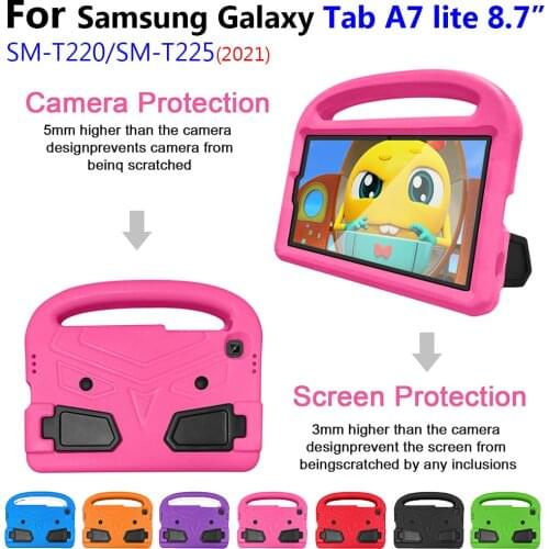 For Samsung Galaxy Tab A7 Lite 8.7 2021 SM-T220 SM-T225 T200 T225 Case Tablet hand-held Shock Proof EVA Hand Holder Cover