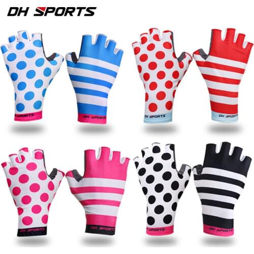 DH SPORTS Anti Slip Gel Pad Bicycle Gloves Short Half Finger Stylish Cycling Gloves Breathable Outdoor Sports Men Bike Gloves