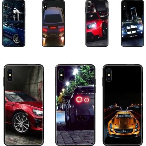 For Xiaomi Mi Note A1 A2 A3 5 5s 6 8 9 10 SE Lite Pro Ultra Coolest 2018 Gt R Car Sports Car Speed Sparks Road Style Black Soft