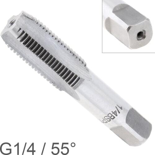 G1/4 55 Degrees G Thread Tap Attack Pipe Plate Hand Tapping Materials Cylindrical Tube Thread Repair Machine Tapping