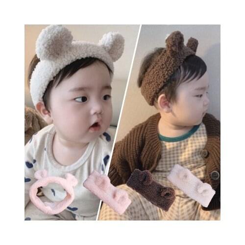 Winter Cartoon Ear Style Headwear For Kids Lamb Hair Band Headband Children Kids Girls Boys Cute Hair Accessories