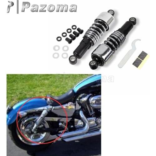 Chrome Steel Slammer Lowering Kit 10.5" Shock Absorbers for 1991-2005 Harley Dyna FXD Low Rider Super Glide