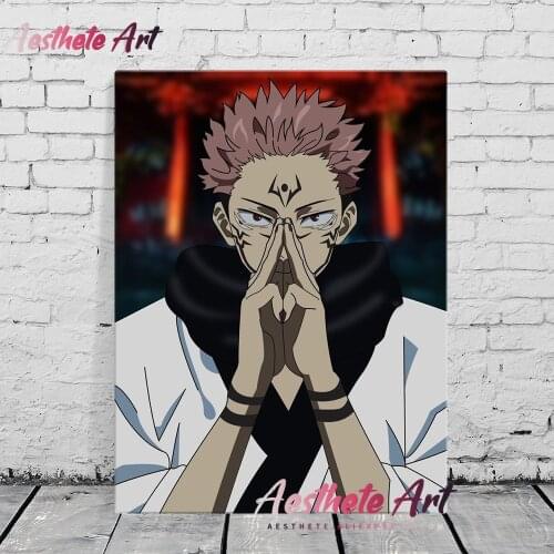 Jujutsu Kaisen Sukuna Anime Home Decor Canvas Posters Prints Decoration Art Wall Pictures Living Room Painting