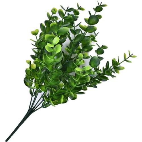 80% Hot Sale 1Pc Artificial Eucalyptus Globulus Leaves Green Plant Home Office Garden Decor