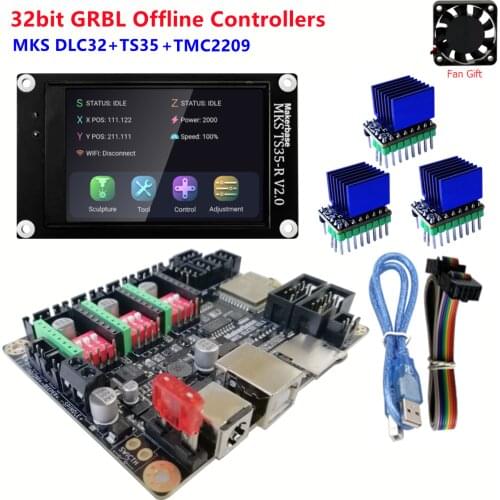 CNC laser offline controller 32-bit control card upgrade kit CNC touchscreen MKS DLC32 plate for mini laser engraver machine