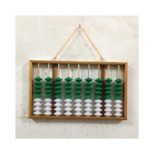 Chinese Abacus 9 Column 9 Beads Wood Hanger Big Size NON-SLIP Abacus Chinese Soroban Tool In Mathematics Education for Teachers