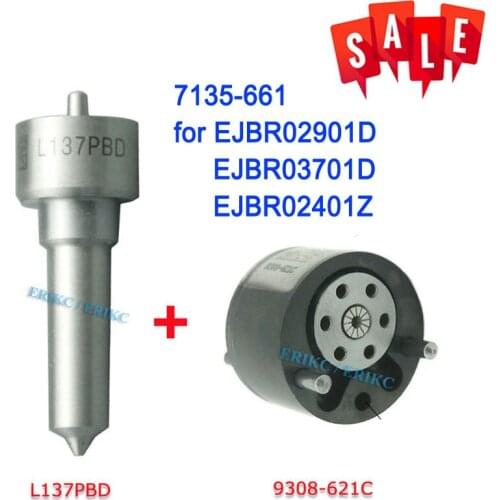 ERIKC 7135-661 Diesel Injector Repair Kits Set Nozzle L137PBD Control Valve 9308-621C for HYUNDAI KIA 33801-4X800 33801-4X810