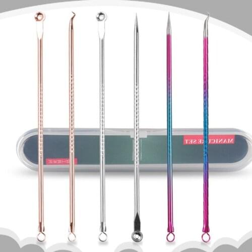 1/4pcs Acne Blackhead Comedone Black Spot Pimple Blemish Remover Skin Care Women Beauty Acne Treatment Pore Cleanser Needle Hook