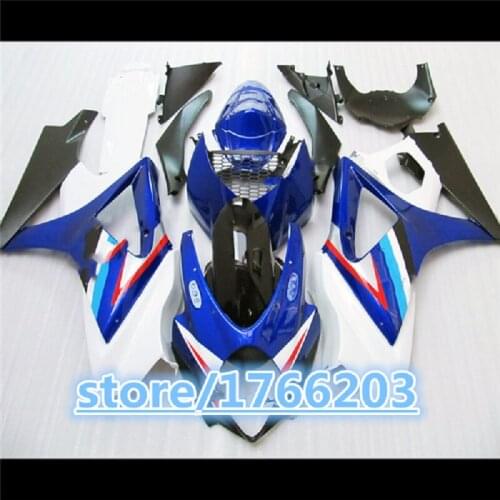 Motorcycle Bodywork Fit For Suzuki GSXR1000 2007-2008 K7 Fairing kit Set GSXR 1000 GSX-R 1000 07 08 blue black white Fairing