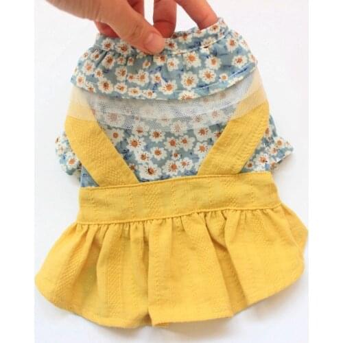 Summer Floral Dog Skirt Pet Clothing Teddy Bichon Dog Clothing Sweet Pet Dog Costumes Dog Dress Puppy Chihuahua Outfits