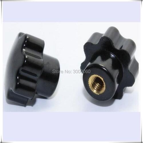 M5 Female Clamping Handle Nuts Seven Star Knob Thumb Nut 30pcs/bag