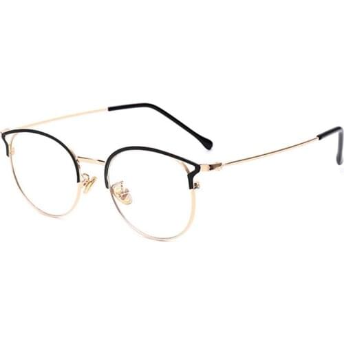 MAXJULI Cat Eye Blue Light Blocking Glasses Frames for Women Men Metal Optical Spectacles Computer Eyeglasses 6040