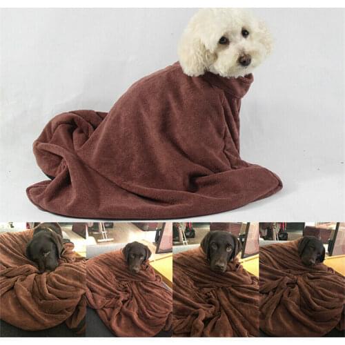 Microfibre Dog Dry Bath Towel Bag Quick Drying Pet Dog Bags Doggy Cleaning Bathrobe Suitable For Mini Large Cats And Dogs