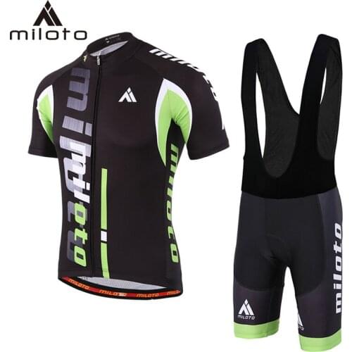 MILOTO Bike Cycling Jersey set Summer Short Sleeve Set pro Team 2019 MTB Men Clothing Bicycle Triathlon Shirt Wear Clothes