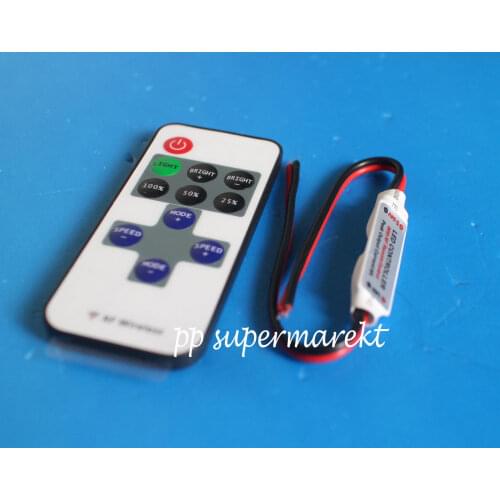 Mini DC 12V Led Controller Dimmer 6A Wireless RF Remote to Control Single Color Strip Lighting 3528 5050 led strip