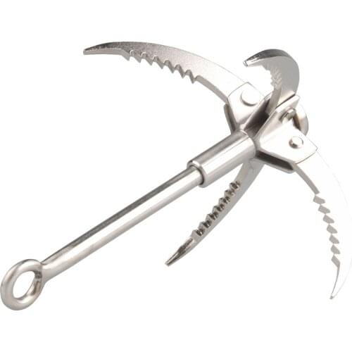 Outdoors Climbing Camping Hiking Fishing Survival Foldable Grappling Hook Claw Military Fighting Carabiner Tool Wall Equipment