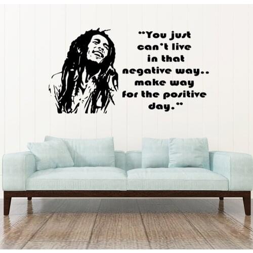 Jamaican singer Wall Stickers Lover Home Decoration Accessories For Kids Rooms Decoration Wall Art Sticker Murals