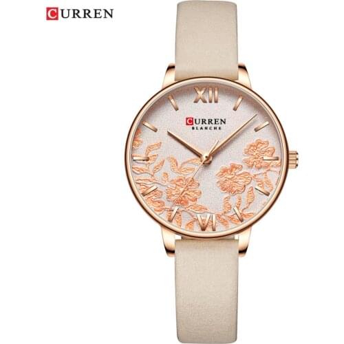NEW CURREN Watches for Women Fashion Casual Leather Strap Quartz Wristwatch Luxury Clock Watch Female Classy Ladies Watch 9065