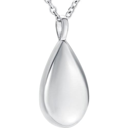 Mom Memorial Jewelry Ash In Pendants Tear Drop Shape Cremation Urn Necklace Stainless Steel Mens Necklace For Ashes
