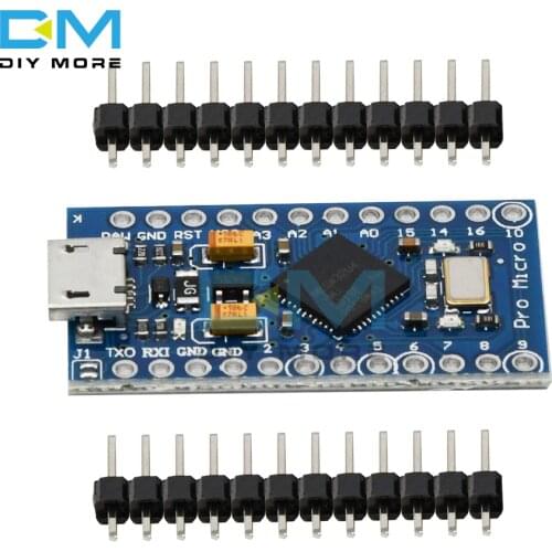 Pro Micro ATmega32U4 3.3V 8M 8MHz Replace ATmega328 for Arduino Pro Mini With 2 Row Pin Header for Leonardo Mini Usb Interface