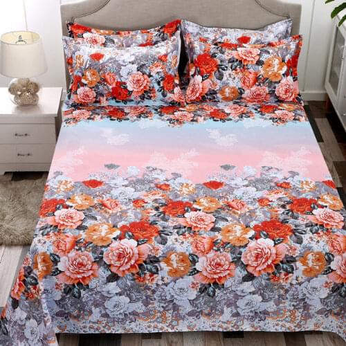 [Sheet + Pillowcase] Three-piece bed linen thick sanded bed sheet sheet single single double bed single bedding