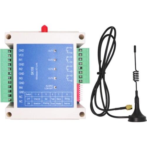 2pcs relay module SK108 1W max 2km 4 channels 433MHz | 470MHz Radio Control Switch for Smart Irrigation Control System