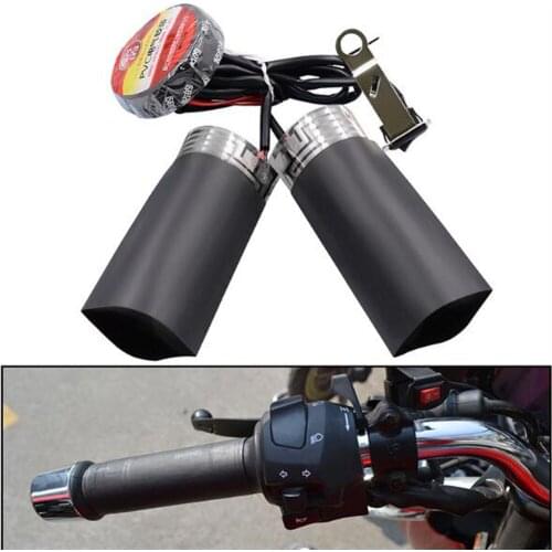 Motorcycle Heated Grips 12V Heating Handle Kit Refit Hand Set Electric Heating Insert Handlebar Pad Universal With switch