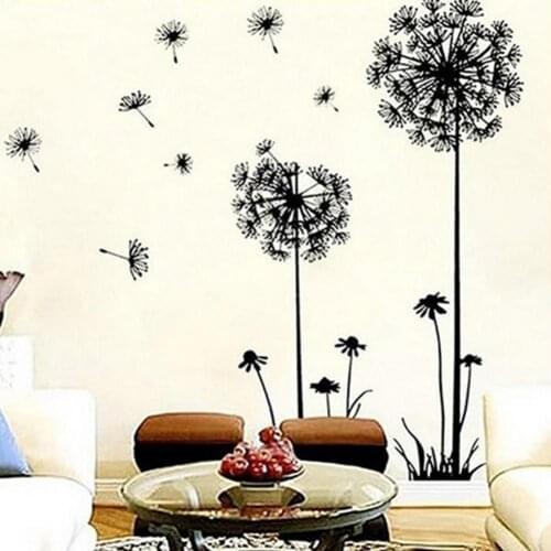 Removable Sticker Flower Pattern Self-adhesive PVC Home Background Wall Sticker for Living Room Home Decoration Accessories
